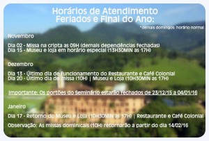 Programação de Final de Ano e Feriados